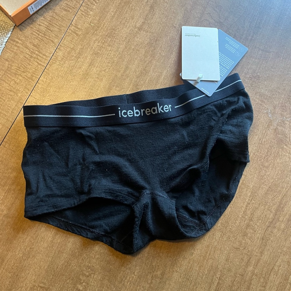 Icebreaker Black Merino 200 Oasis Thermal Shorts